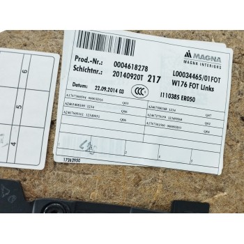 Recambio de guarnecido puerta trasera izquierda para mercedes-benz clase a (w176) a 180 cdi / d (176.012) referencia OEM IAM A17