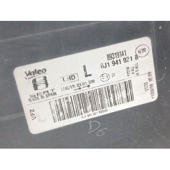 Recambio de faro izquierdo para seat ibiza iv (6j5, 6p1) 1.9 tdi referencia OEM IAM 6J1941021B  
