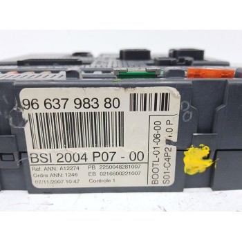 Recambio de caja reles / fusibles para fiat scudo furgoneta (270_, 272_) 2.0 d multijet referencia OEM IAM 9663798380  