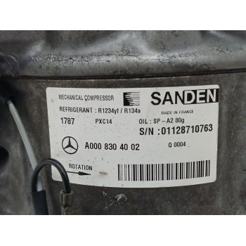 Recambio de compresor aire acondicionado para mercedes-benz clase c coupé (c205) c 180 (205.340) referencia OEM IAM A0008304002 