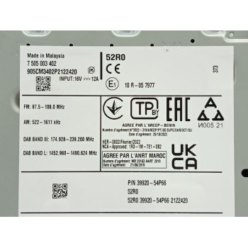 Recambio de pantalla multifuncion para suzuki vitara (ly) 1.4 t (apk 414) referencia OEM IAM 7382154P005PK  