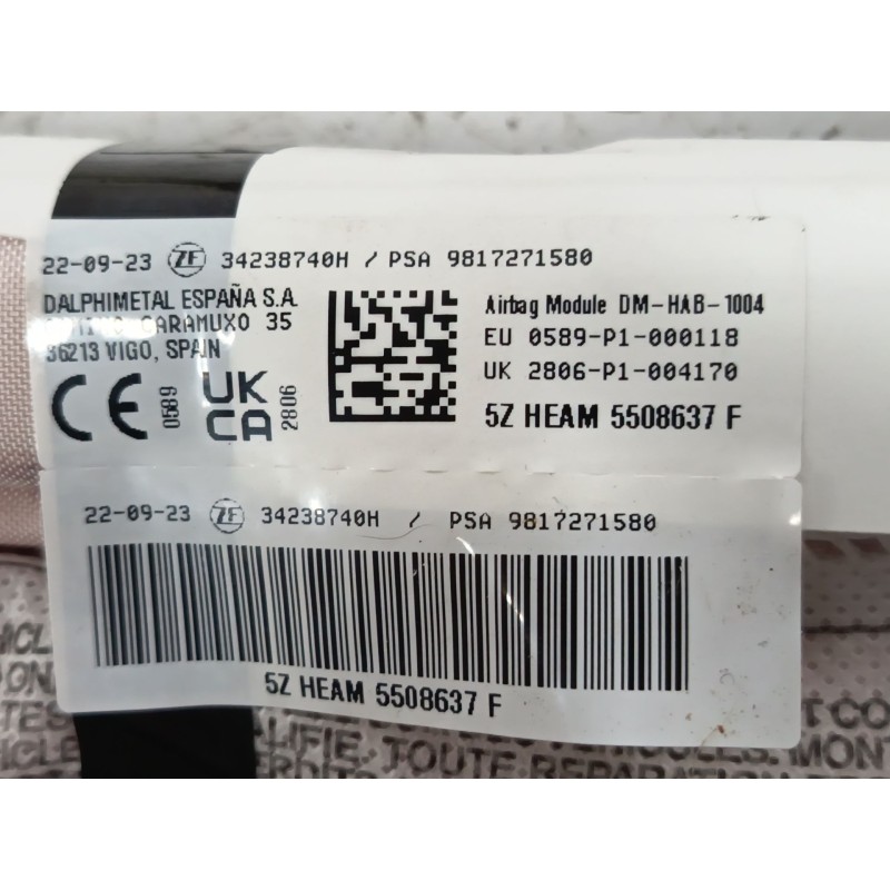 AIRBAG CORTINA DELANTERO IZQUIERDO