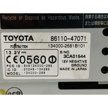 Recambio de pantalla multifuncion para toyota prius (nhw20) 1.5 cat referencia OEM IAM 8611047071 1340002681B101 