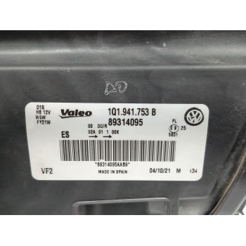 Recambio de faro izquierdo para volkswagen eos (1f7, 1f8) 2.0 tdi referencia OEM IAM 1Q1941753B  