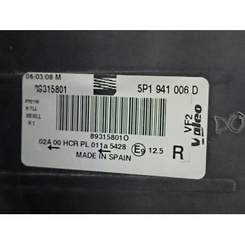 Recambio de faro derecho para seat leon (1p1) 1.9 tdi referencia OEM IAM 89315801 5P1941006D 