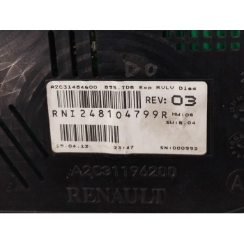 Recambio de cuadro instrumentos para renault megane iii berlina 5 p 1.6 16v referencia OEM IAM 248104799R A2C31484600 