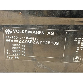 volkswagen polo v (6r1, 6c1) del año 2009