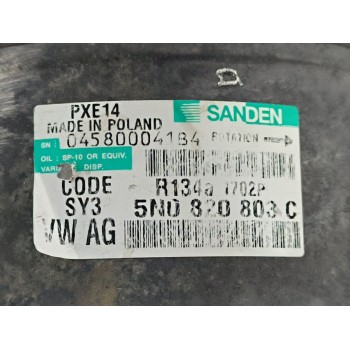 Recambio de compresor aire acondicionado para skoda fabia ii (542) 1.6 tdi referencia OEM IAM 5N0820803C  