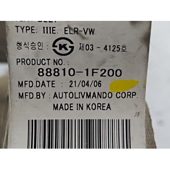 Recambio de cinturon seguridad delantero izquierdo para kia sportage ii (je_, km_) 2.0 i 16v referencia OEM IAM 888101F200  