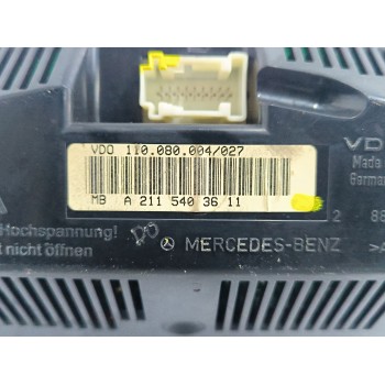 Recambio de cuadro instrumentos para mercedes-benz clase e (w211) e 270 cdi (211.016) referencia OEM IAM A2115403611  