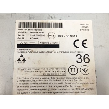 Recambio de pantalla multifuncion para toyota c-hr (_x1_) 2.0 hybrid (maxh10) referencia OEM IAM 86140F4230  