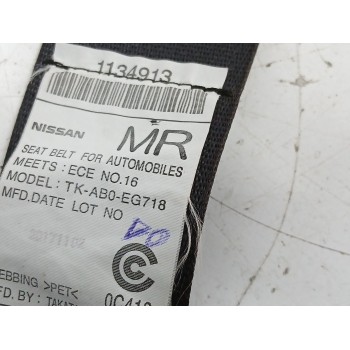 Recambio de cinturon seguridad trasero derecho para nissan x-trail iii (t32_, t32r, t32rr) 1.6 dci (t32) referencia OEM IAM TKAB
