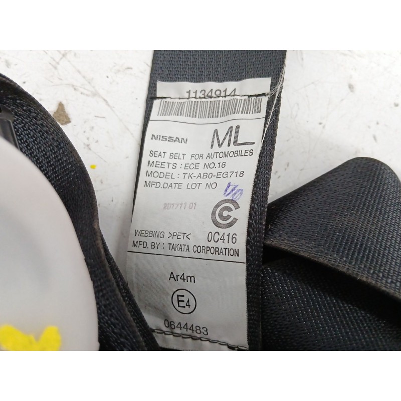 CINTURON SEGURIDAD TRASERO IZQUIERDO