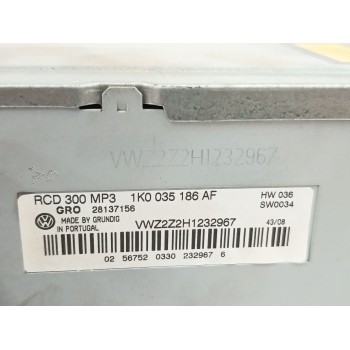 Recambio de sistema audio / radio cd para volkswagen golf v (1k1) 1.4 tsi referencia OEM IAM 1K0035186AF  