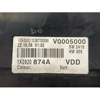 Recambio de cuadro instrumentos para volkswagen golf v (1k1) 1.4 tsi referencia OEM IAM 1K0920874A V0005000 