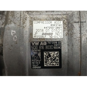 Recambio de compresor aire acondicionado para seat leon st (5f8) 2.0 tdi 4drive referencia OEM IAM 5Q0816803D 4472502801 