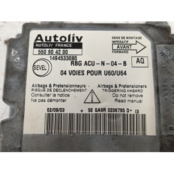 Recambio de centralita airbag para fiat scudo furgoneta (220_) 2.0 jtd referencia OEM IAM 1494533080 550904200 