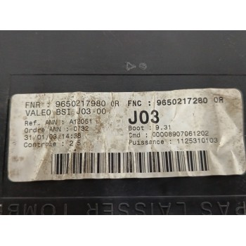 Recambio de caja reles / fusibles para saab 9-3 (ys3f, e79, d79, d75) 2.2 tid referencia OEM IAM 9650217280  