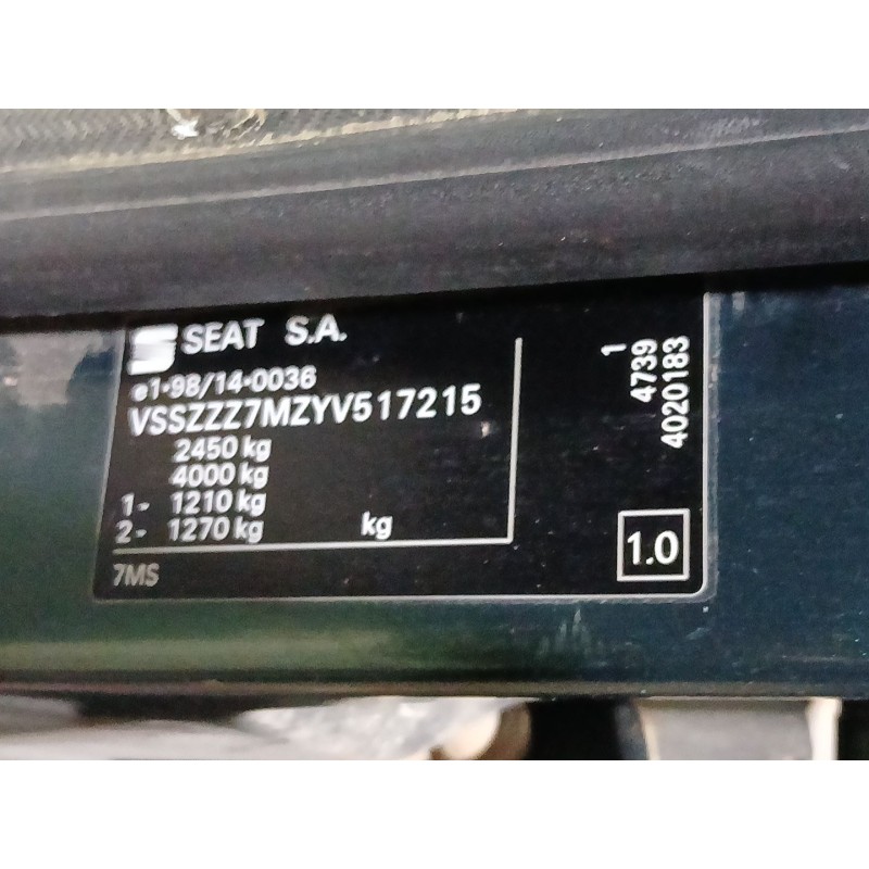 SEAT ALHAMBRA (7V8, 7V9) 2000