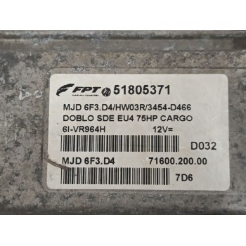 Recambio de centralita motor uce para fiat doblo monospace (119_, 223_) 1.3 jtd referencia OEM IAM 51805371  