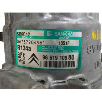 Recambio de compresor aire acondicionado para peugeot 307 berlina (s2) 1.6 hdi referencia OEM IAM 9651910980 1351F SD6C12