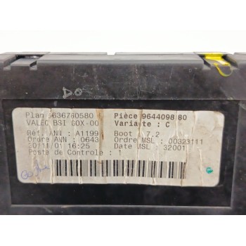 Recambio de caja reles / fusibles para peugeot 307 break / sw (s1) 2.0 hdi fap cat referencia OEM IAM 9636760580  