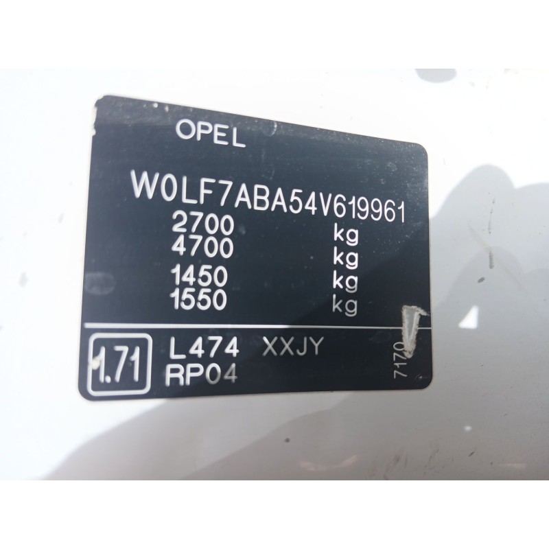 OPEL VIVARO A Furgoneta (X83) 2004