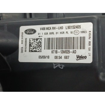 Recambio de faro derecho para ford transit connect v408 furgoneta/monovolumen 1.5 ecoblue referencia OEM IAM KT1B13W029AD  
