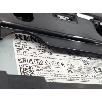 Recambio de pantalla multifuncion para dacia sandero iii 1.0 tce 90 referencia OEM IAM 280212222R  
