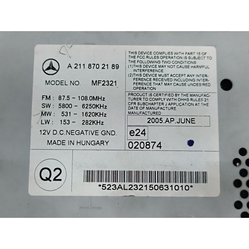 SISTEMA AUDIO / RADIO CD