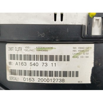 Recambio de cuadro instrumentos para mercedes-benz clase m (w163) 3.7 v6 cat referencia OEM IAM A1635407311 A2C53033836 