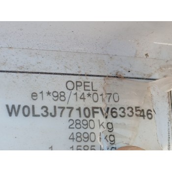 opel vivaro b autobús (x82) del año 2015