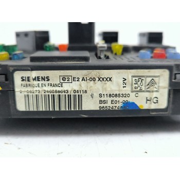 Recambio de caja reles / fusibles para peugeot partner (s2) 1.9 diesel referencia OEM IAM 9652474680  