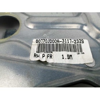 Recambio de elevalunas delantero derecho para nissan qashqai (j10) 2.0 dci turbodiesel cat referencia OEM IAM FUNDA 80770JD00A C