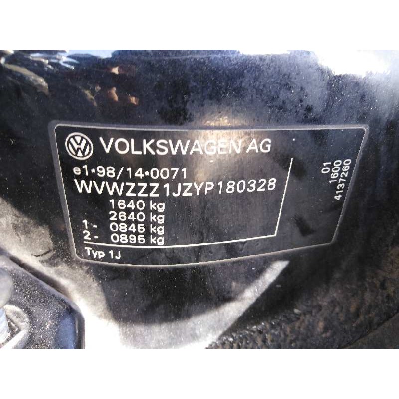 VOLKSWAGEN GOLF IV (1J1) 1999