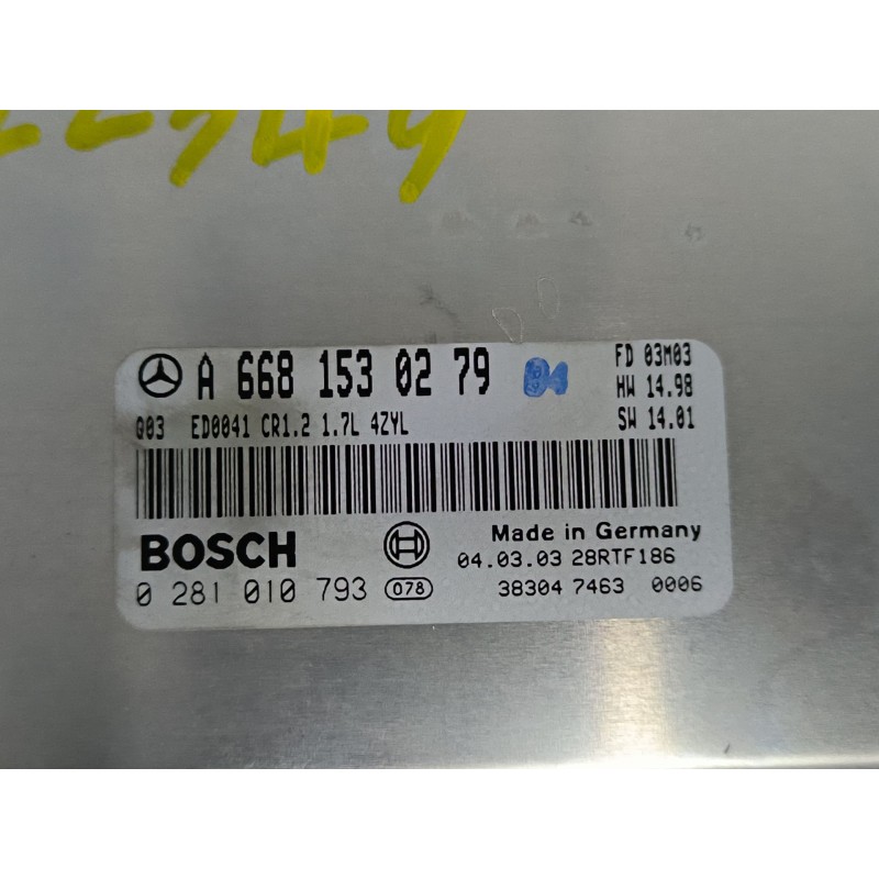 CENTRALITA MOTOR UCE 0281010793