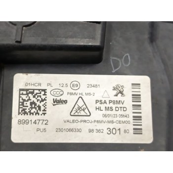 Recambio de faro derecho para peugeot 3008 ii suv (mc_, mr_, mj_, m4_) 1.5 bluehdi 130 referencia OEM IAM 9836230180 89914772 