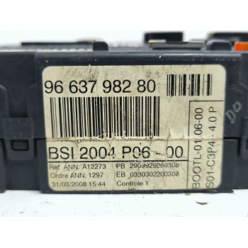 Recambio de caja reles / fusibles para peugeot 307 (3a/c) 1.6 hdi referencia OEM IAM 9663798280  