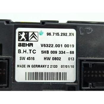 Recambio de mando climatizador para peugeot 407 (6d_) 2.0 hdi (6drhrh) referencia OEM IAM 96715292XN V63220010019 
