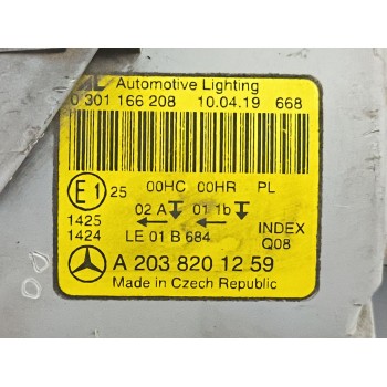 Recambio de faro derecho para mercedes-benz clase c (w203) c 180 kompressor (203.046) referencia OEM IAM A2038201259  
