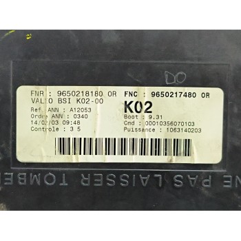Recambio de caja reles / fusibles para peugeot 307 (3a/c) 1.4 hdi referencia OEM IAM 9650218180 9650217480 