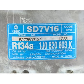 Recambio de compresor aire acondicionado para seat ibiza ii (6k1) 1.4 16v referencia OEM IAM 1J0820803K  