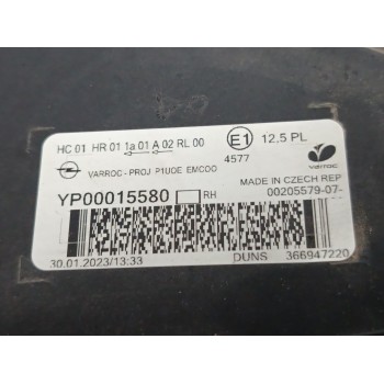 Recambio de faro derecho para opel grandland / grandland x (a18, p1uo) 1.2 (75) referencia OEM IAM YP00015580  