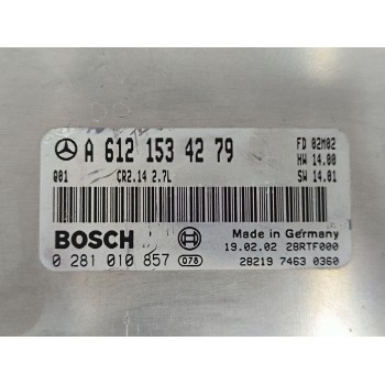 Recambio de centralita motor uce para mercedes-benz clase c (w203) c 270 cdi (203.016) referencia OEM IAM A6121534279 0281010857