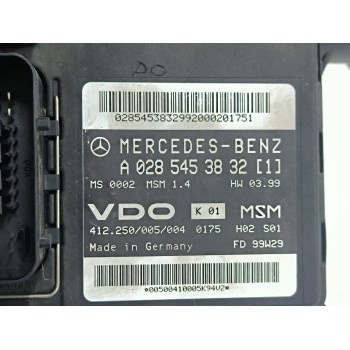 Recambio de centralita motor uce para mercedes-benz clase a (w168) a 160 (168.033, 168.133) referencia OEM IAM A0285453832 A1661