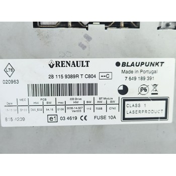 Recambio de sistema audio / radio cd para renault fluence (l3_) 1.5 dci (l30b) referencia OEM IAM 281159389R 7649189391 
