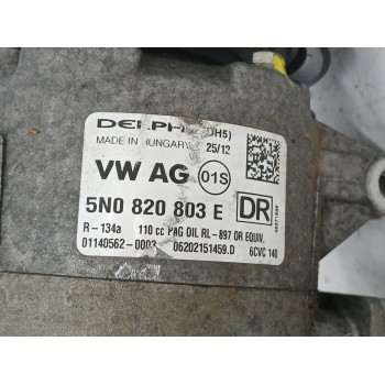 Recambio de compresor aire acondicionado para volkswagen golf vi (5k1) 1.6 tdi referencia OEM IAM 5N0820803E  