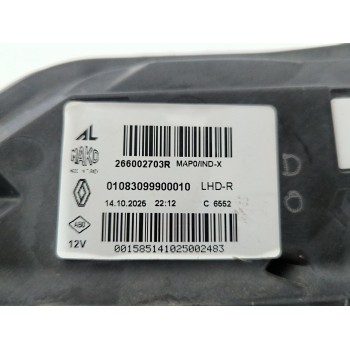 Recambio de piloto delantero derecho para renault clio v (b7_) 1.5 blue dci 100 (b7ad) referencia OEM IAM 266002703R 01083099900