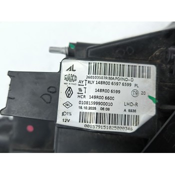 Recambio de faro derecho para renault clio v (b7_) 1.5 blue dci 100 (b7ad) referencia OEM IAM 148R006599 149R006600 