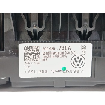 Recambio de cuadro instrumentos para volkswagen polo vi (aw1, bz1, ae1) 1.0 referencia OEM IAM 2G0920730A A2C11335800 